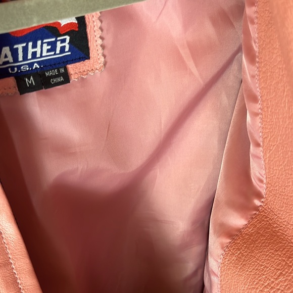 USA leather size medium leather jacket with pockets vintage mint condition - Picture 5 of 10